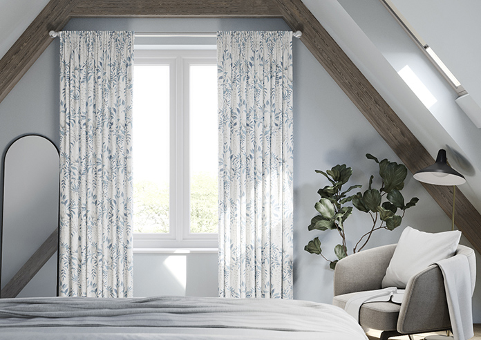 Laura Ashley Parterre, Off White/Seaspray - Made to Measure Curtains - Image 3